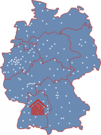 Map Bezirk Baden Wuerttemberg v2